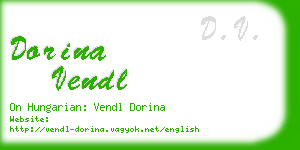 dorina vendl business card